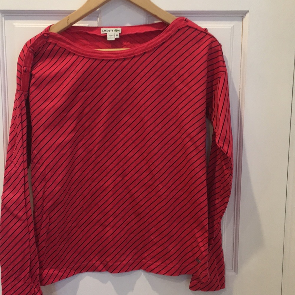 Lacoste long sleeve T-shirt with button detail